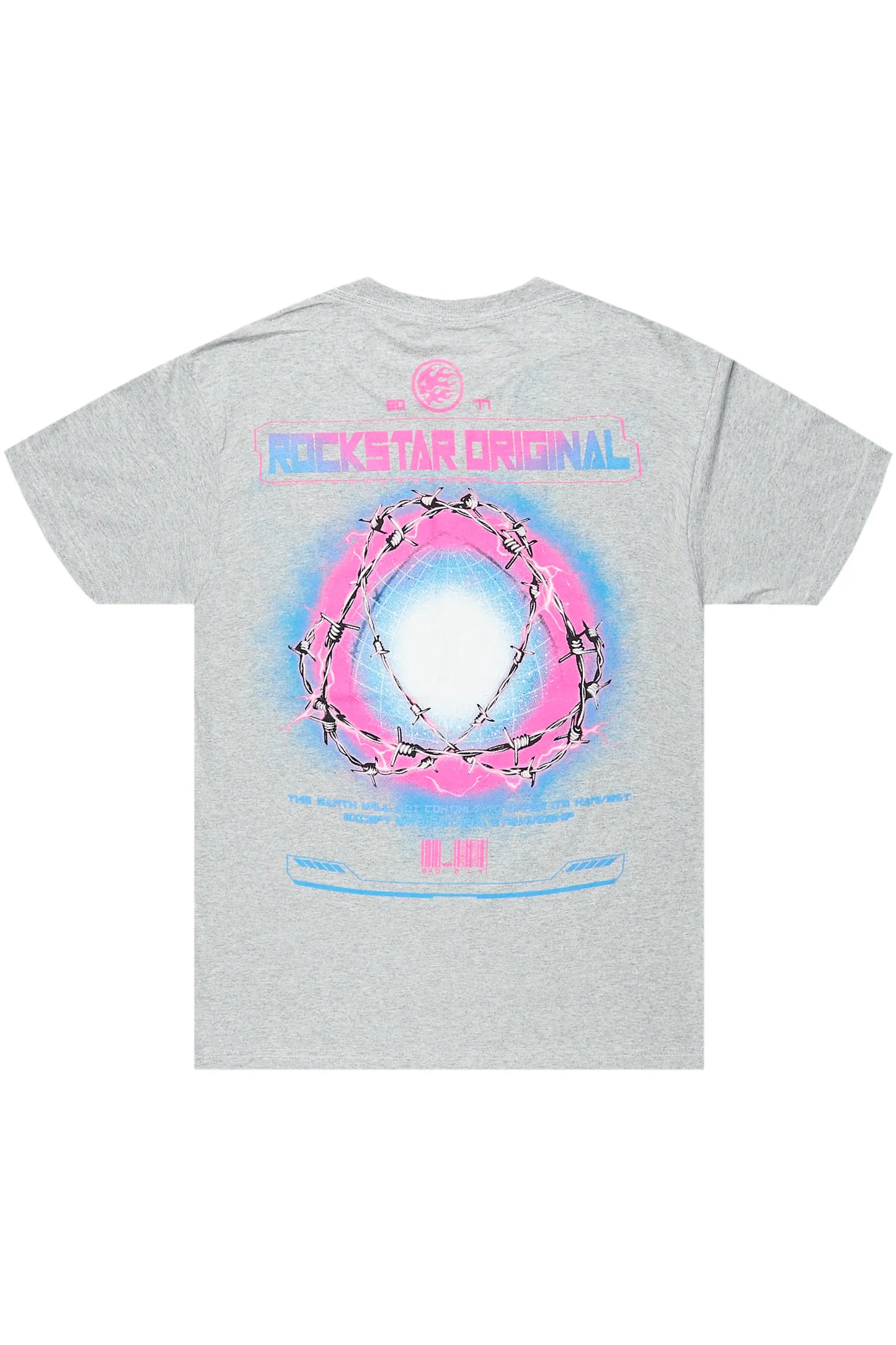 Digital Heather Grey Graphic T-Shirt