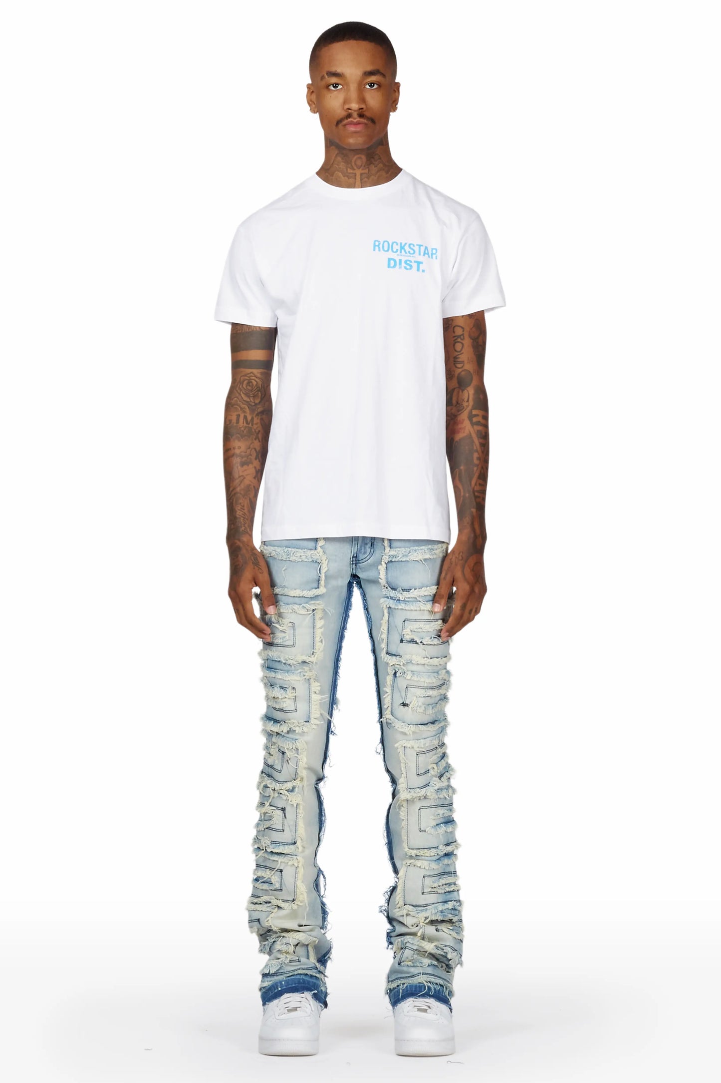 Wayland Blue Stacked Flare Jean