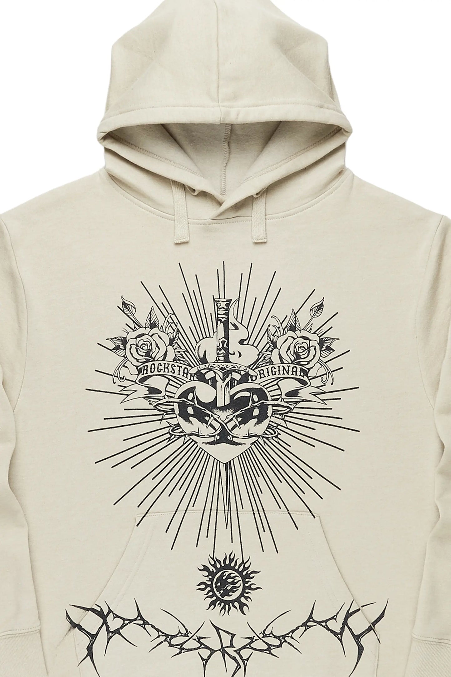 Tennette Beige Oversized Hoodie