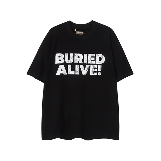 Gallery Dept T Shirts Short Sleeve Los Angeles Gallery Dept Male and Female Couples Wear Loose BF